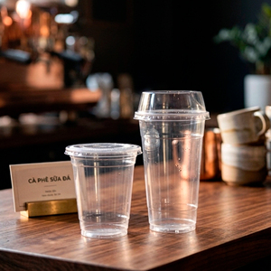 Transparent PP <b>Plastic</b> <b>Cup</b> With Lid Disposable 16 Oz For Iced Coffee Tea Beverage Round Shape - Product Image 4