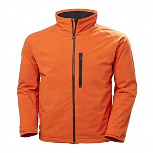 Veste coupe-vent à col montant zippée pour homme, couleur orange, style décontracté, vêtement d'automne, coupe régulière, matière polyester - Product Image 5