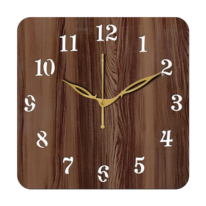 Horloge murale analogique classique en bois avec cadran décoratif pour la décoration contemporaine du salon, de la chambre à coucher et du bureau - Product Image 1