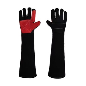 Gants de soudage en cuir de vachette pleine fleur de qualité supérieure, à manchette longue, résistants à la chaleur et aux étincelles, pour la sécurité des mains, la construction et la lutte contre les incendies - Product Image 1