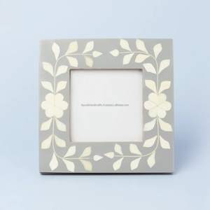 Cadre photo en incrustation d'os, cadre artisanal, Lag pour table, objets décoratifs - Product Image 2