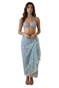 Custom Printed Polynesian Sarong Hawaiian Pareo Lightweight Beach Wrap Tropical Resort Wear OEM ODM <b>Fabric</b> Factory - Product Image 1