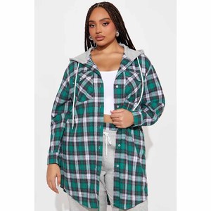 Boxy Long Sleeve Plaid <b>Shirt</b> Men Casual Flannel 100 Cotton Full Sleeve Autumn <b>Collarless</b> Open Stitch Woven Patterned <b>Shirts</b> - Product Image 4