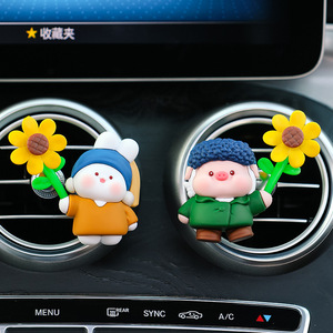 Décoration de voiture en forme de moulin à vent de dessin animé, petit animal, pour grille d'aération de climatisation, intérieur de voiture, aromathérapie automobile, décoration automobile - Product Image 5