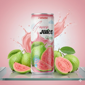 น้ำฝรั่งสีชมพูสด 100% ปลอดภัย ไม่เติมน้ำตาล บรรจุกระป๋องสเตอริไลซ์ 330 มล. ขายส่งคุณภาพสูง รับผลิตแบบ OEM/ODM - Product Image 1