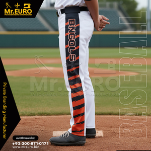 Pantalones de Béisbol Personalizados Unisex para Adultos, Corte Ajustado, Bolsillos Laterales, Impresión Sublimada, 100% Poliéster, Antibacterianos, Cierre de Cremallera - Product Image 3