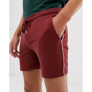 Men's Maroon Cotton High Street Mid Elastic Waist Solid Casual <b>Quick</b> <b>Dry</b> Breathable <b>Shorts</b> - Product Image 1