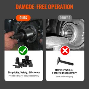 Kit de prensa de rodamiento de rueda de tracción delantera de 23 piezas, herramientas extractoras de rodamientos FWD para instalación de extracción, bujes de tornillos deslizantes - Product Image 4