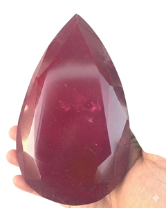 Gema de Rubí Rojo Natural Enorme Calentada de 5000 CT, Corte Pera, Piedra Suelta para Coleccionistas, Gema Natural de Corte Pera para Exhibición - Product Image 2