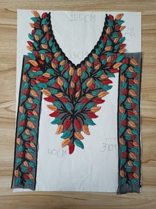 Luxury Custom Embroidered <b>Sew</b>-<b>On</b> <b>Patches</b> High Quality Handcrafted Orgeza Fabric Sequins Bridal Dresses Tops Home Textiles Honey - Product Image 2