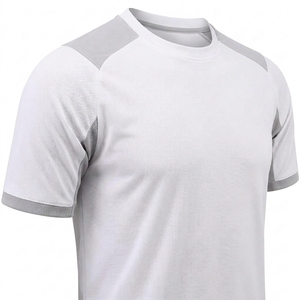 Ensemble de vêtements de tennis blanc STAR SPEED pour homme, manches courtes, respirant, anti-transpiration, polyester, col rond, coupe régulière, taille élastique - Product Image 5