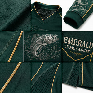 Camiseta de Pesca de Lujo para Hombre, Talla Grande, UPF 50+, Estampada, Manga Larga, Transpirable, de Malla, para Deportes al Aire Libre, con Diseño Personalizado - Product Image 5