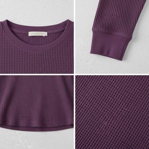 Camisetas Térmicas de Manga Larga para Hombre, Tejido Waffle Personalizado, Mezcla de Algodón, Suaves, Lisas, para Hombre y Mujer - Product Image 5