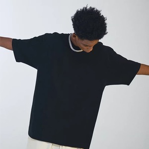 T-shirt à manches courtes col rond bordeaux 100% coton jersey tricoté Vêtement décontracté pour homme Coupe classique Couleur unie Logo imprimé sur le devant - Product Image 5