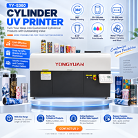Nouvelle imprimante UV à jet d'encre automatique haute vitesse YONGYUAN avec tête d'impression Ricoh, impression industrielle multicolore sur bouteilles, 1200 jours