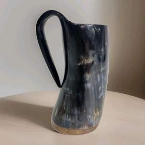 Handcrafted Eco-Friendly Polished Viking-Style <b>Drinking</b> <b>Horn</b> Mug-Authentic & Unique Gift Real Buffalo Koi <b>Horn</b> - Product Image 2
