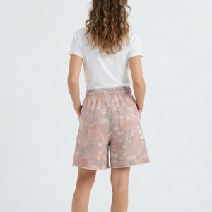 Women Sublimation Sweat <b>Shorts</b> <b>Set</b> 100%Polyester Fleece Loose Fit Mid Drawstring Waist Sublimated Sports Wear Sweat <b>Short</b> <b>Ladies</b> - Product Image 2