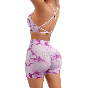 Shorts de sport pour femmes et jeunes filles, taille haute, respirants, en Spandex sans couture, séchage rapide, pour la course, le yoga, la gym, le cyclisme, le tennis, motif papillon, été - Product Image 4