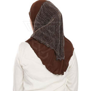 Venta al por mayor: Último diseño de hiyab musulmán de Dubái para mujer, el mejor estilo, a la moda, totalmente cubierto, de algodón/poliéster, transpirable, cuatro piezas. - Product Image 4