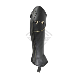 New High Quality <b>Half</b> Horse Riding <b>Chaps</b> for Men and Women Leather Equipment Genuine Leather <b>Chaps</b> for Sale Custom OEM - Product Image 2