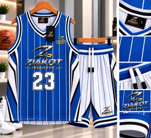 Venta al por Mayor Directa de ZIAKOT INDUSTRY, Jersey de Baloncesto Retro Personalizado en Negro, Blanco y Rojo - Product Image 4