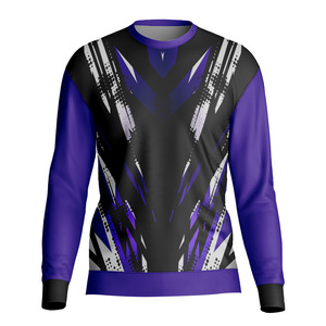Camiseta de manga larga para hombre, color marrón premium, cuello redondo, tejido de punto suave, corte ajustado, para uso casual, venta al por mayor y OEM. - Product Image 5