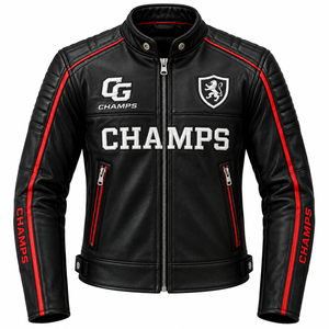 Men's Custom Branded Cafe <b>Racer</b> Style Genuine Leather Motorcycle <b>Jacket</b> Deep Green Breathable Eco-Friendly Winter OEM ODM - Product Image 5