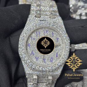 Montre mécanique de luxe pour homme Pahal Jewels, boîtier en acier inoxydable 40 mm, cadran analogique en cristal saphir, date automatique, bouton poussoir caché - Product Image 1