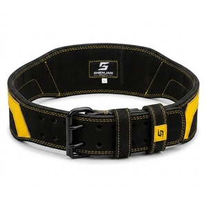 Ceinture de musculation en cuir robuste avec boucle à ardillon pour l'entraînement de force, personnalisable, protection du dos - Product Image 3
