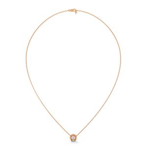 จี้เพชรรูปทรงโซลิแทร์สีโรสโกลด์สำหรับผู้หญิง เครื่องประดับชั้นดี สง่างาม เหมาะสำหรับสวมใส่ทุกวัน ของขวัญสุดหรู - Product Image 3