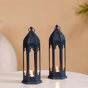 Portavelas de Hierro Forjado de Lujo, con Acabado Antiguo, Decorativo, para el Hogar y Regalos Festivos - Product Image 5