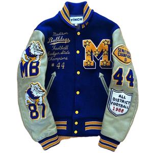 High Quality Varsity <b>Jacket</b> Winter Custom Logo Embroidery Design <b>Men's</b> Varsity <b>Baseball</b> <b>Jacket</b> Closure OEM Bomber <b>Jacket</b> - Product Image 1