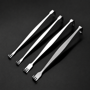 Rétracteur d'paupières à trois pointes à tête acérée certifié CE, 16 cm, en acier inoxydable, instrument ophtalmique pour chirurgie plastique et cosmétique - Product Image 1
