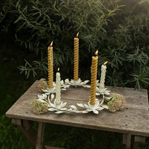 Support mural en fer forgé pour bougies, 15 pouces, décoration d'intérieur, style couronne en métal durable - Product Image 4