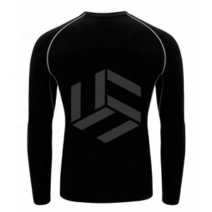 High Quality Eco-Friendly Anti-UV Quick Dry MMA <b>Compression</b> <b>Shirt</b> for Men's Workout-Full Sleeve Breathable Stretch Rash Guard - Product Image 5