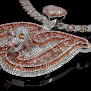 Custom Fully Iced Mens Rapper Jewelry Personalized Hip Hop VVS Moissanite Pendants Charms 925 Silver Name Letter Pendant - Product Image 2