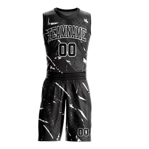 SOSH4 Custom Unisex Basketball <b>Jersey</b> Set Black Blue Yellow Mesh Breathable % Polyester All Seasons <b>Sport</b> Wear Size M - Product Image 6
