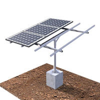 Wholesale Home Solar Ground Mount System Single Pole of Solar Panel Ground Mounting Rotator Stand