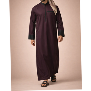 Thobe arabe pour hommes, vêtements islamiques longs pour la prière, Ramadan et tenue de l'Aïd - Product Image 6