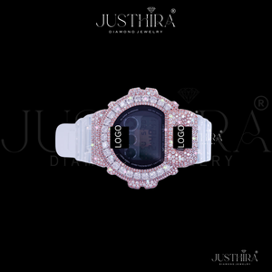Reloj de Lujo con Diamantes de Moissanita de Primera Calidad, Diseño Completamente Adornado, Resistente al Agua, de Acero Inoxidable, Disponible para la Venta - Product Image 2