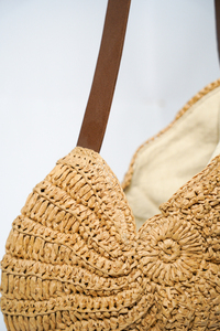 Bolso de Mujer Estilo Inglés 2026 Ecológico de Rafia, Elegante, Ligero, Tamaño Personalizable, Correa de Cuero, Bordado, Forro de Algodón - Product Image 2