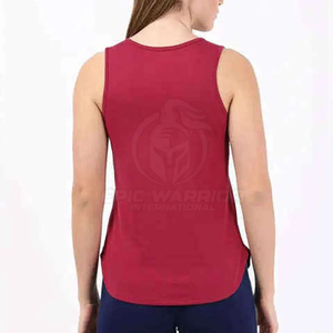Camiseta sin mangas de nuevo estilo para mujer, para gimnasio y fitness, fabricada en fábrica, de color sólido, para entrenamiento. - Product Image 4