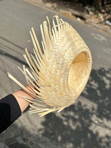 Chapeau de paille en gros Pava Puerto Rican Bad Bunny, couleur naturelle, pour l'été, costume hawaïen, chapeau de plage, prix abordable - Product Image 3