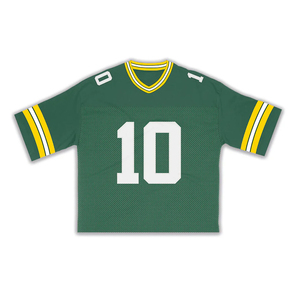 Custom Manufacturer American Vintage Soccer Jerseys Oversized Knitted Mesh V-Neck Crop Boxy Mesh Football Jersey Men's - Product Image 4