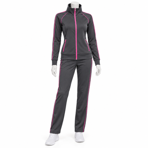 Chándal Negro Extra Grande de Nuevo Estilo para Mujer, Diseño Personalizado con Logotipo Impreso, Cierre de Cremallera, Talla XL, para Ropa Deportiva de Invierno, Venta al Por Mayor - Product Image 5