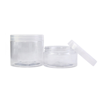 Pot de stockage PET transparent et blanc et noir avec bouteille en plastique scellée par autocollant laser