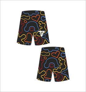 Pantalones Cortos de Baloncesto Personalizados para Hombre, Diseño Abstracto de Líneas, Sublimados, de Malla, Secado Rápido, para Gimnasio, Entrenamiento y Fitness - Product Image 1