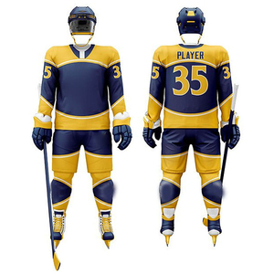 Unisex Polyester Ice Hockey Uniform Quick Dry Breathable Knit Sportswear OEM Custom Sublimated Adult Hockey Wear - Product Image 1