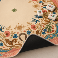 Tapis de Mahjong Américain Personnalisé 33x33 Pouces en Néoprène Antidérapant Motif Floral Cactus Cowgirl Western Housse de Table Carrée Cadeau Soirée Jeux OEM/ODM