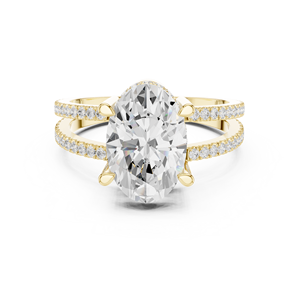 Classic Hot Selling <b>Split</b> Shank 14k Gold IGI Certificate 3 CT Oval Cut E VS1 Lab Grown Diamond Women Engagement Wedding <b>Ring</b> - Product Image 1